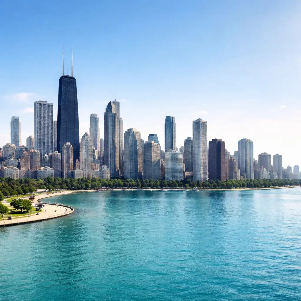 Illinois road and landscape